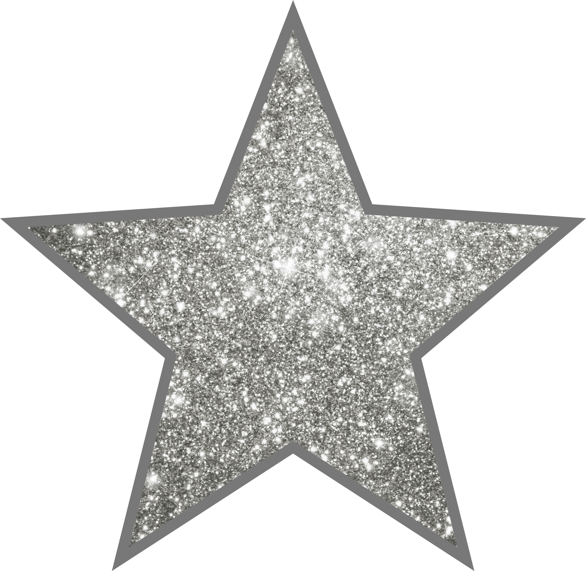 star silver glitter starstickers...