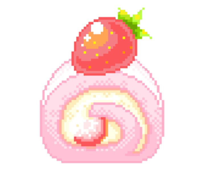 cake strawberry cute pixel pastel pink tumblr anime man...