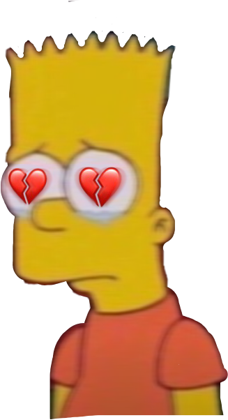 Simpson Bart Sad Heartbroken Tears Bartsimpson Heart