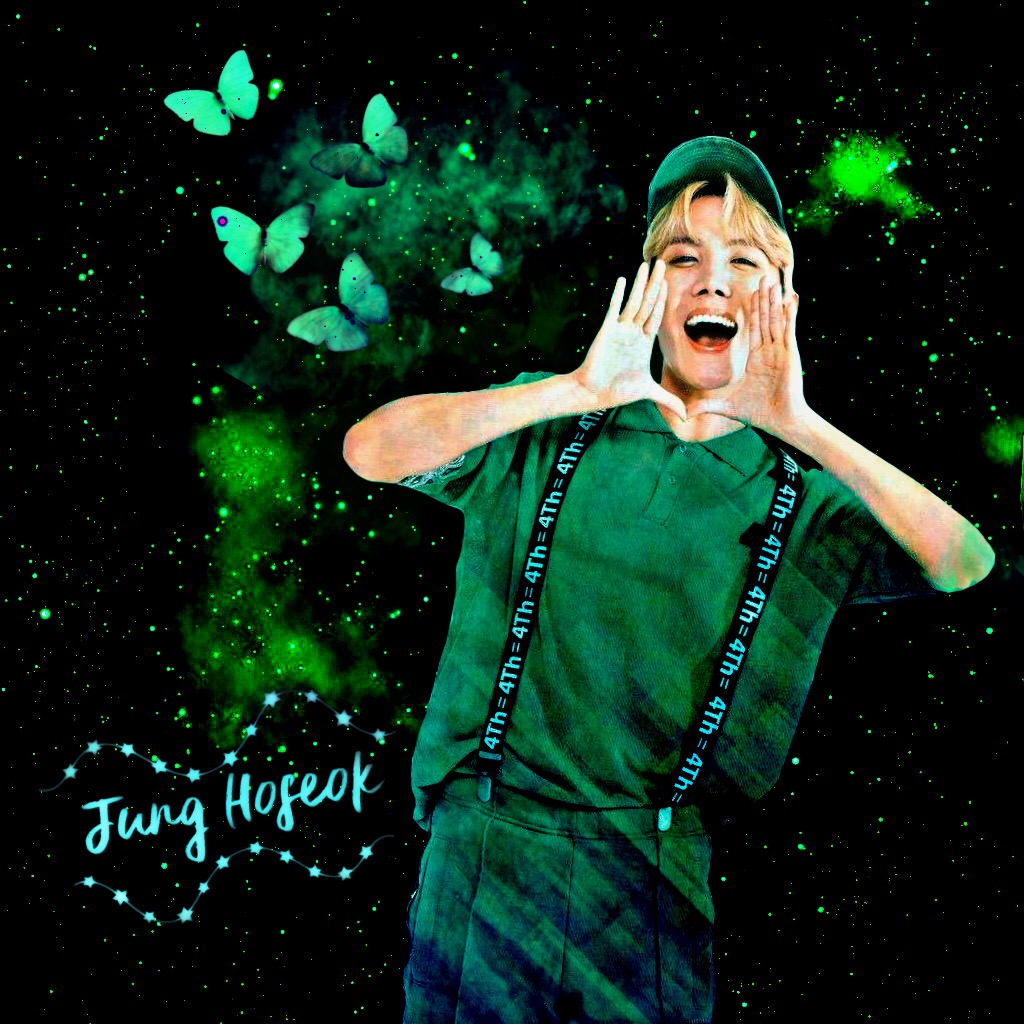 Green Galaxy BTS JHope Aesthetic 💚🌌 freetoedit green...