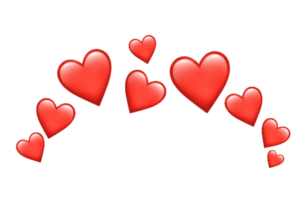 Red Emoji Hearts Crown Freetoedit Sticker By Satanicbarbie