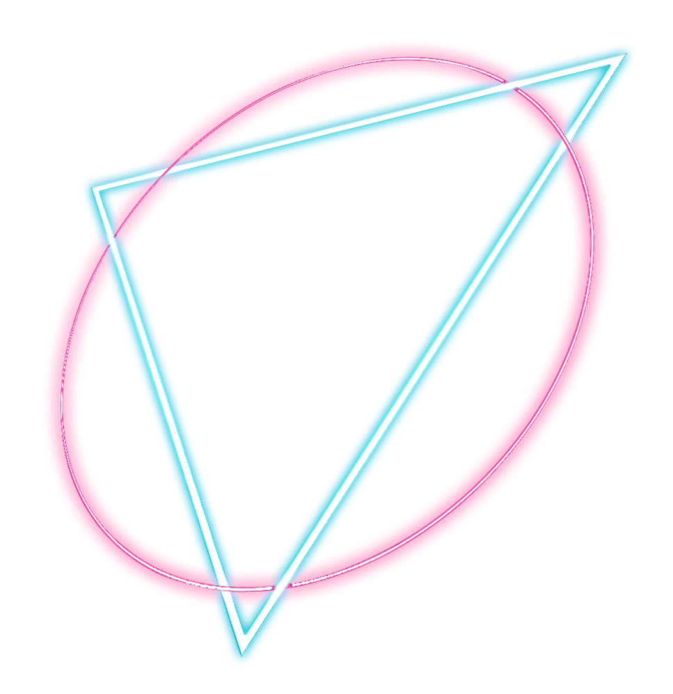 T⃤ R⃤ I⃤ A⃤ N⃤ G⃤ L⃤ E⃤ triangle circle neon glow effe...
