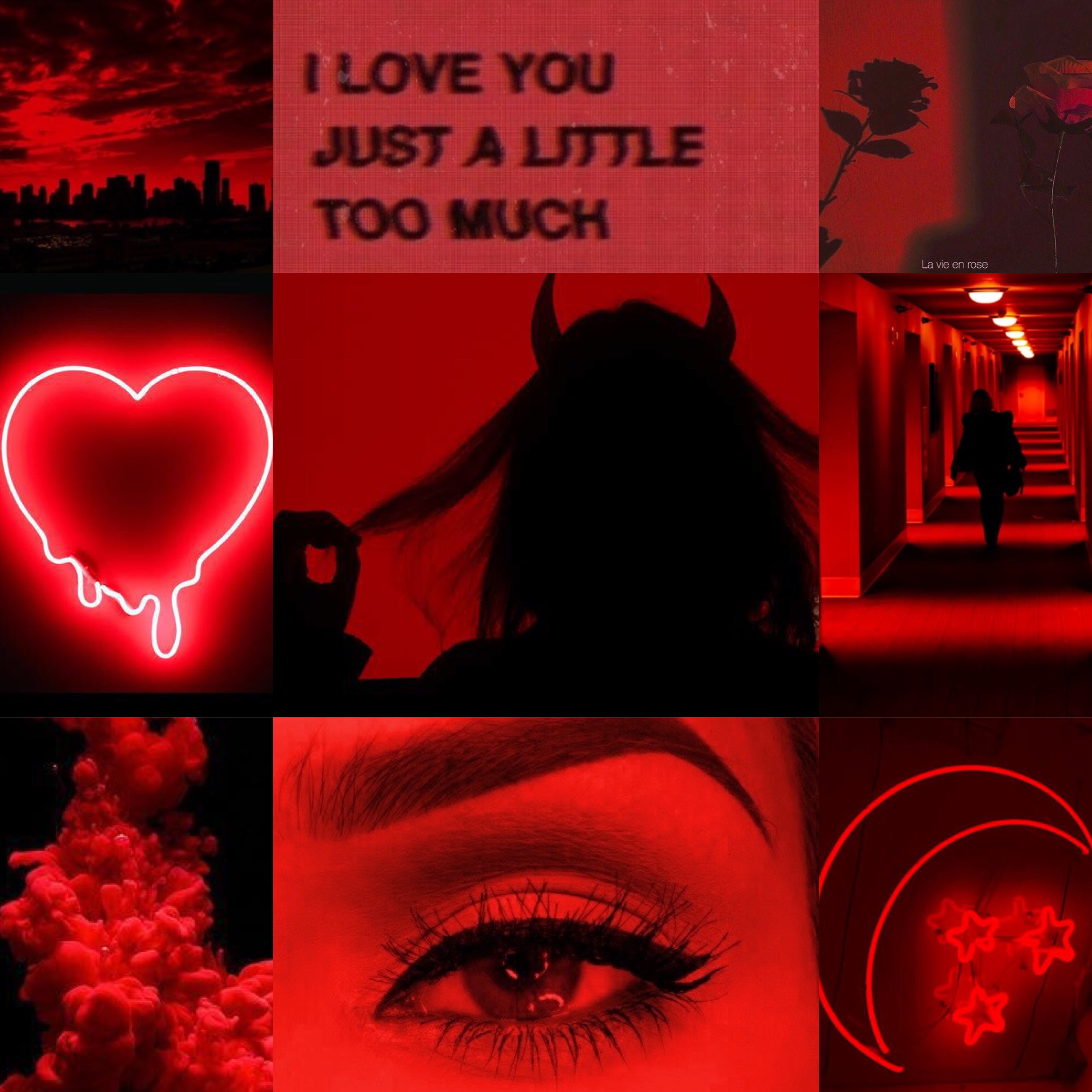 aesthetic red mood dark grunge neon love sad...