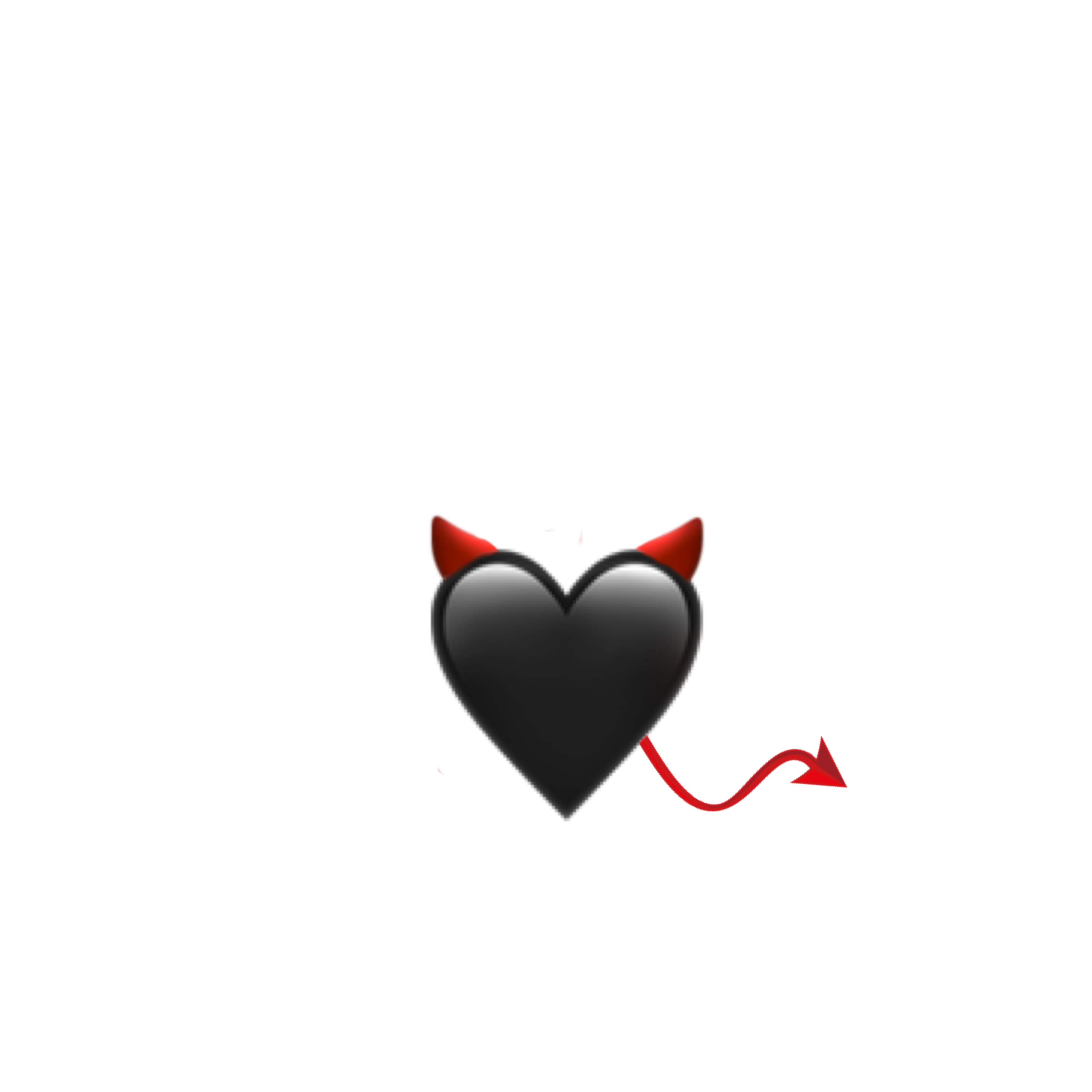 Black Devil Emoji Heart Freetoedit Sticker By Satanicbarbie