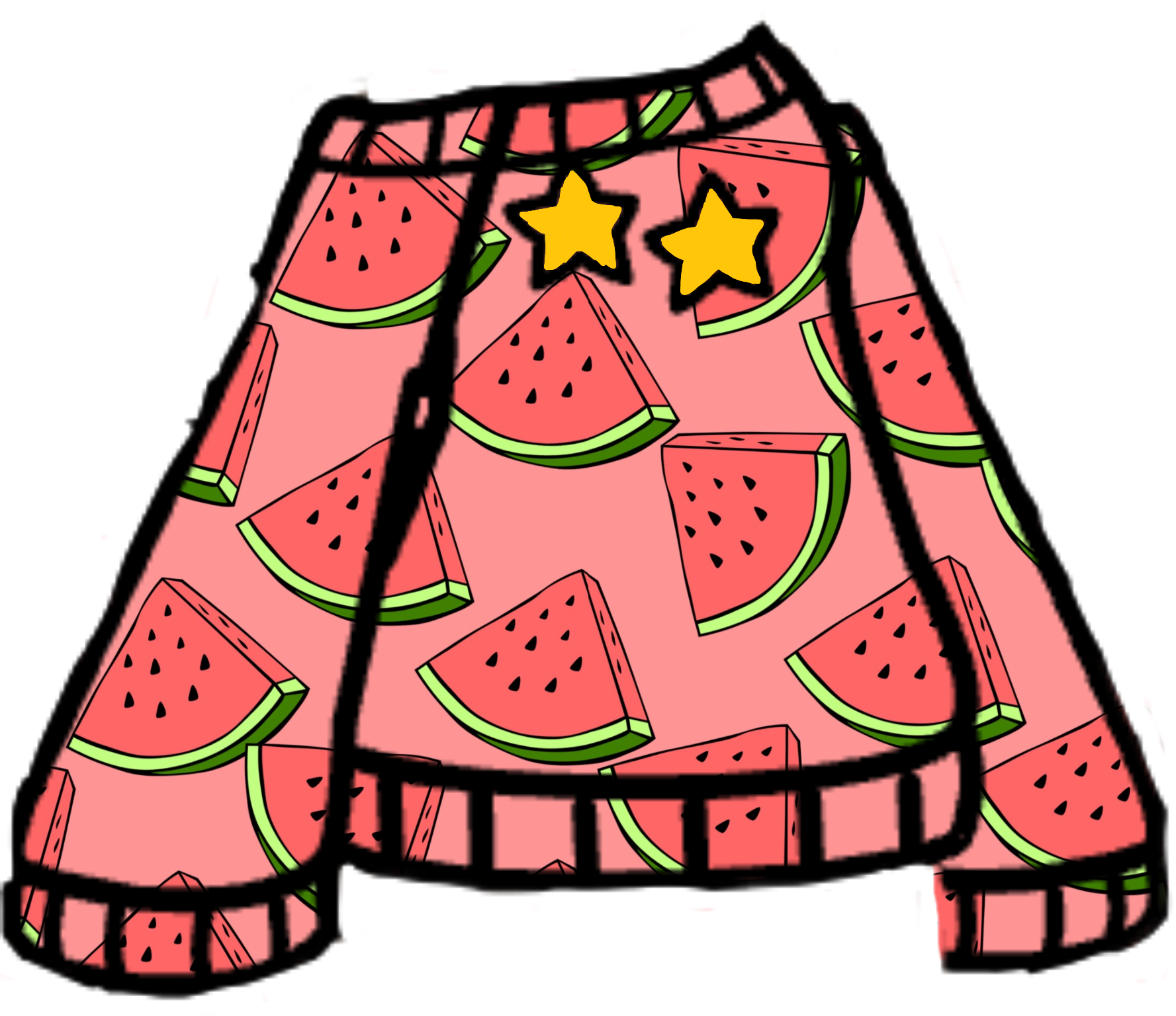 gacha clothes watermelon