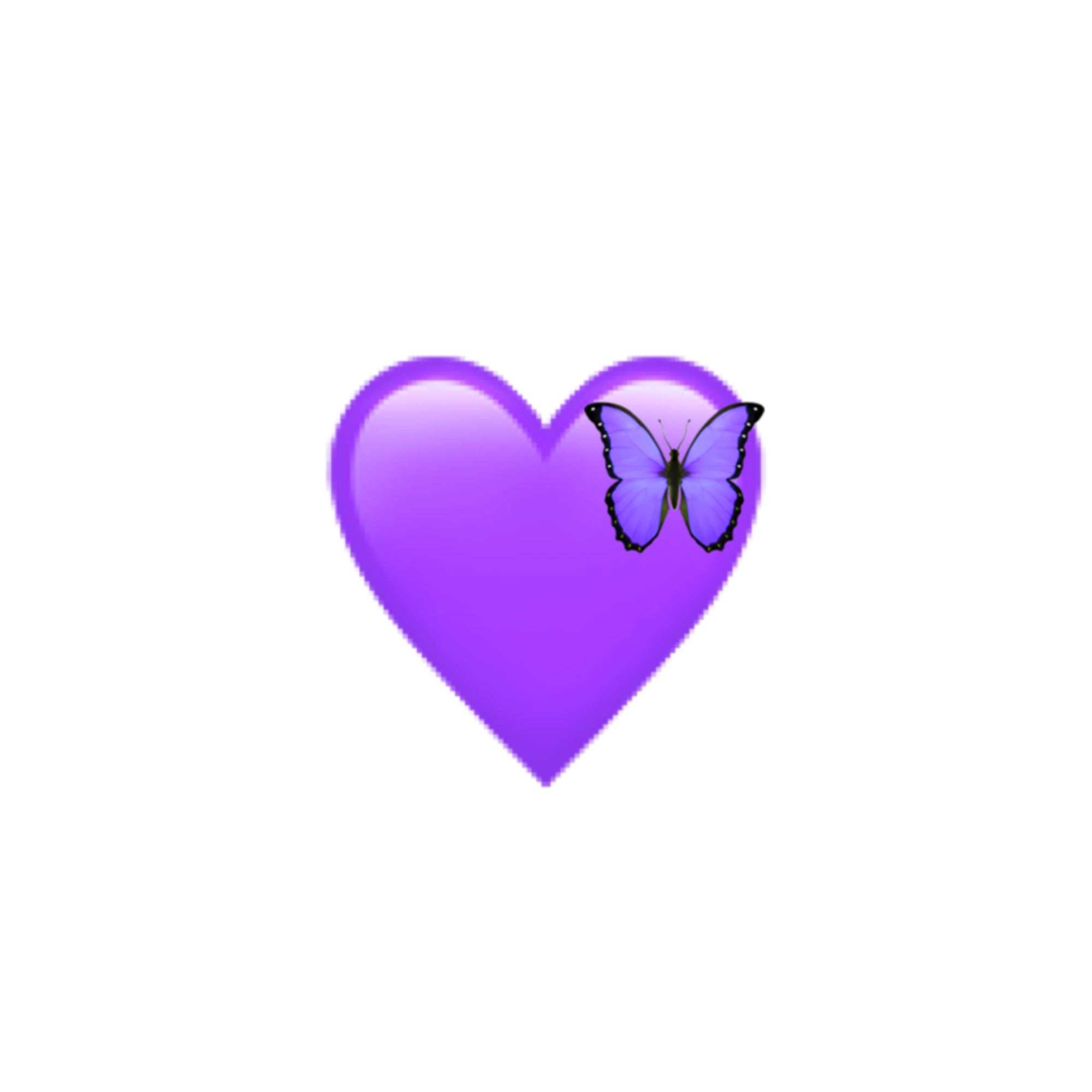 purple heart emoji butterfly purplebutterfly purplebutt...