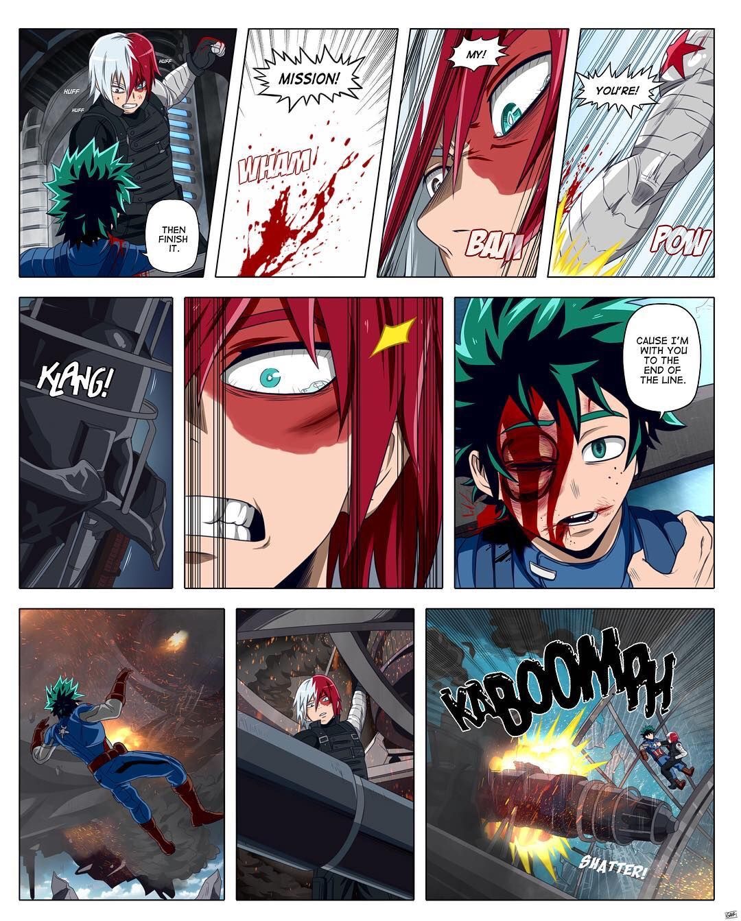 Comic 3 bnha marvel crossover comic WinterSoldier Capt...