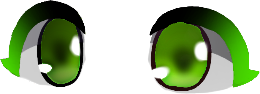 Gacha Gachalife Eyes Shine Green Sticker By Poisonclqudd