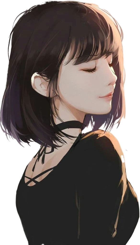Anime Girl Shorthair Aesthetic Drawings Sticker By Sel