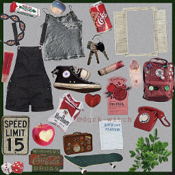moodboard png niche summer red