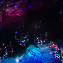 freetoedit wish ride carnival galaxy night makeawish fantasy 3d magical stardust