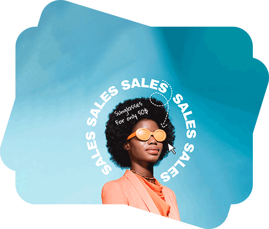 Эстетичное фото женщины в солнцезащитных очках со скидкой