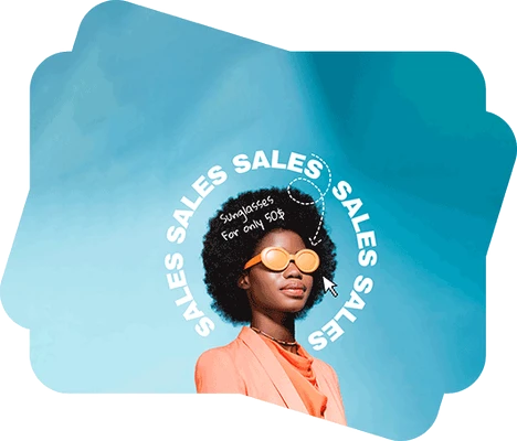 Эстетичное фото женщины в солнцезащитных очках со скидкой