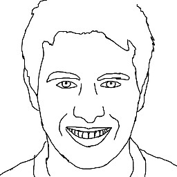 man male sketch person grin
