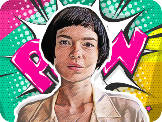 colorful pop art effect applied on ice creams