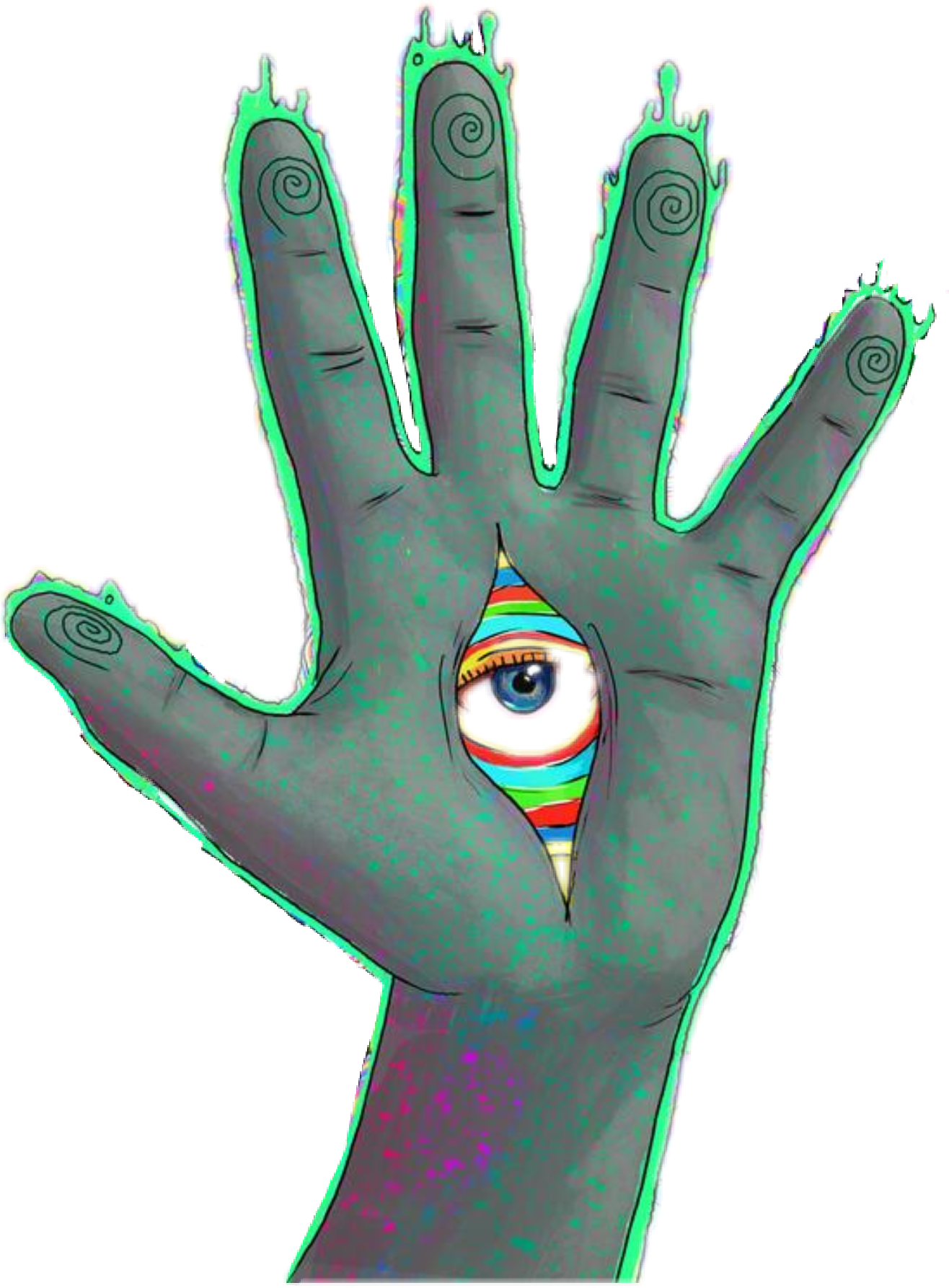 hand hands psychedelic Tumblr aesthetic trip trippy...