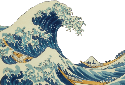 wave waves japan japanart art ocean tsunami aesthetic...