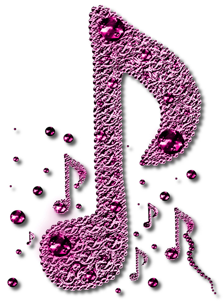 glitter music sticker pink metallic sticker by @kariangi13