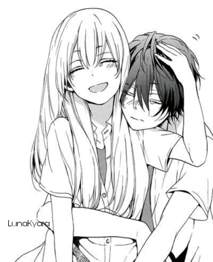 Drawing Anime Girl And Boy Hugging