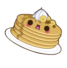 pancakes breakfast food kawaii sticker by @angienelson1988