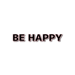 sticker happy behappy words freetoedit