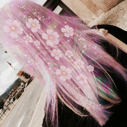 freetoedit hair glitter flower blossom