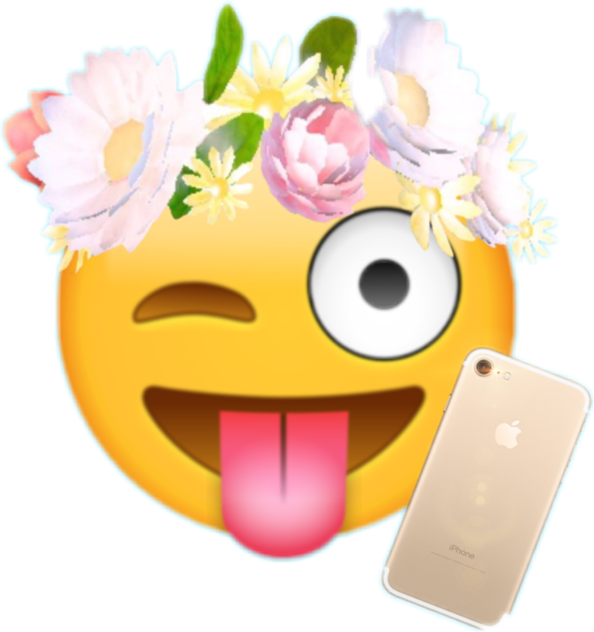 emoji iphone flowercrown sticker by lice tv