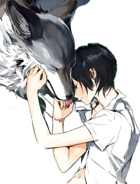 Anime Wolf Boy Sticker By Misaki Chan