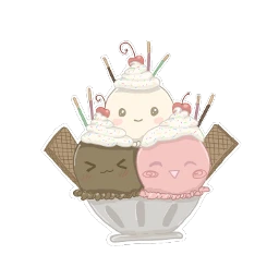 fteicecream icecream dessert sundae kawaii freetoedit