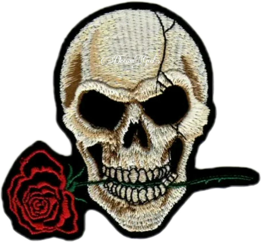 skulls totenkopf rose gothic sticker by @theartofmylife