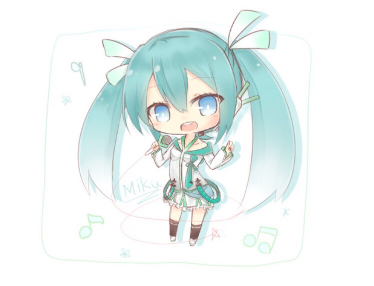 コンプリート ちびキャラ 初音 ミク 可愛い イラスト イラスト画像無料ダウンロード