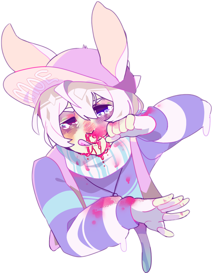 This visual is about pastelgoth bunny blood aesthetic pastel freetoedit #pa...