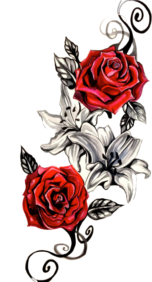 tattoo roses rosetattoo sticker by @littlewinterkitten