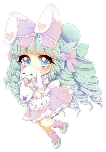 chibi rabbit kawaii freetoedit #chibi sticker by @m-d-mehmet