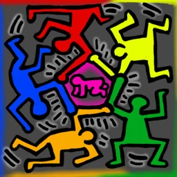 wdpkeithharingstyle mydrawing colorful keithharingstyle