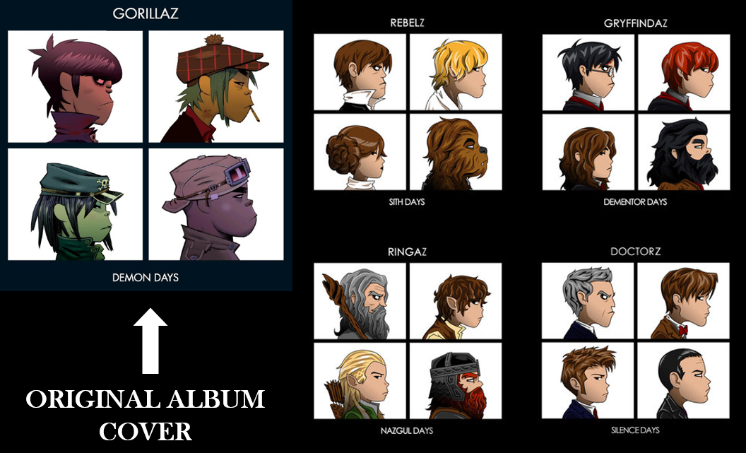 gorillaz demon days album cover template