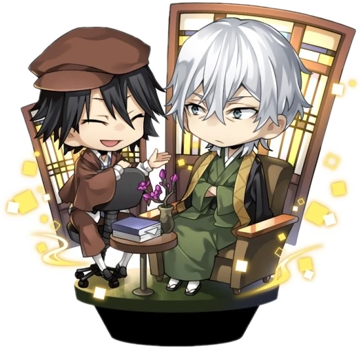 文スト社長名探偵江戸川乱歩福沢諭吉 Sticker By 鬼丸 文スト社長名探偵江戸川乱歩福沢諭吉 Sticker By 鬼丸