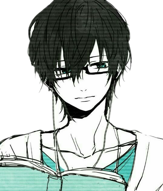 Anime Animeboy Glasses Brownhair Earbuds