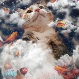 wapamongtheclouds clouds kitty cat petsandanimals freetoedit