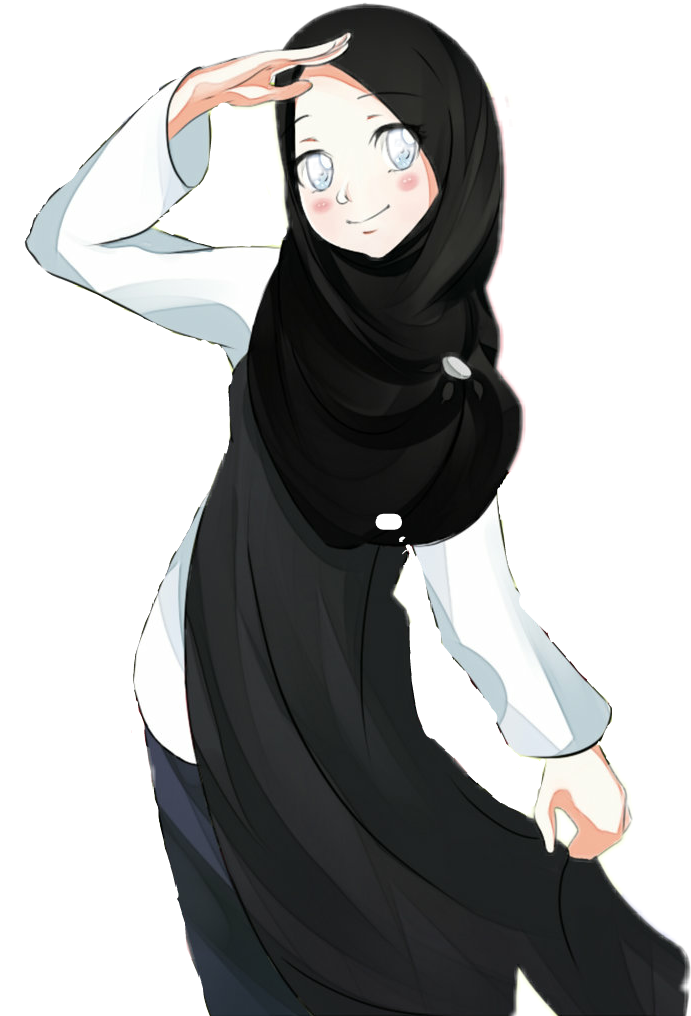 87 Gambar Anime Hijab Lucu Terlihat Keren
