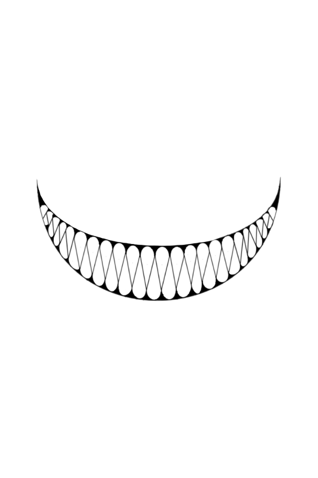 chelseagrin smile teeth creepy scary halloween sticker...