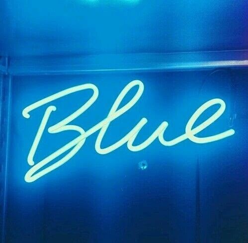 blue neon fluorescentlights sign image by @ticciworker