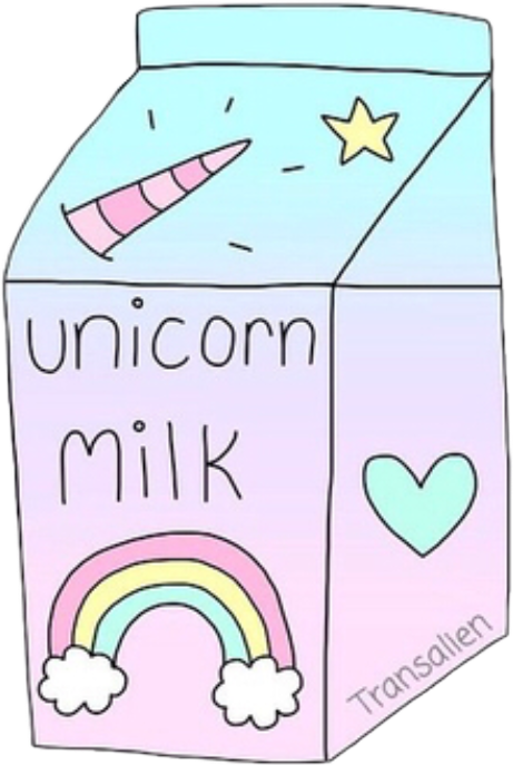 Unicorn Kawii Art Sticker Tumblr Sticker By Sophieowo
