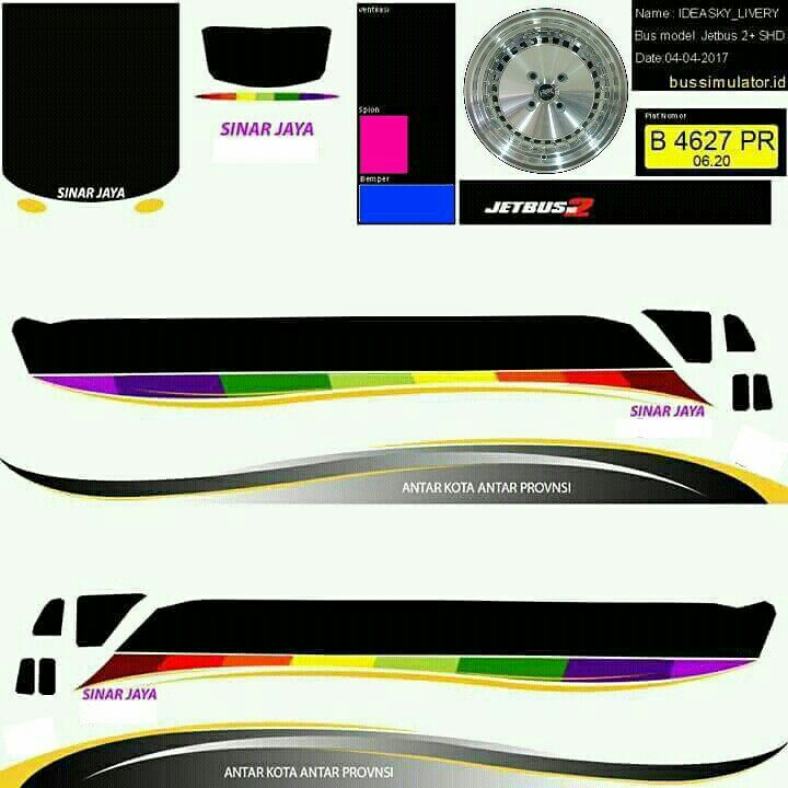 Livery Bus Simulator Shd Sinar Jaya Livery Bus