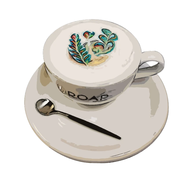 コーヒー コーヒーカップ カフェラテ ラテアート Sticker By Roar Coffee コーヒー コーヒーカップ カフェラテ ラテアート Sticker By Roar Coffee