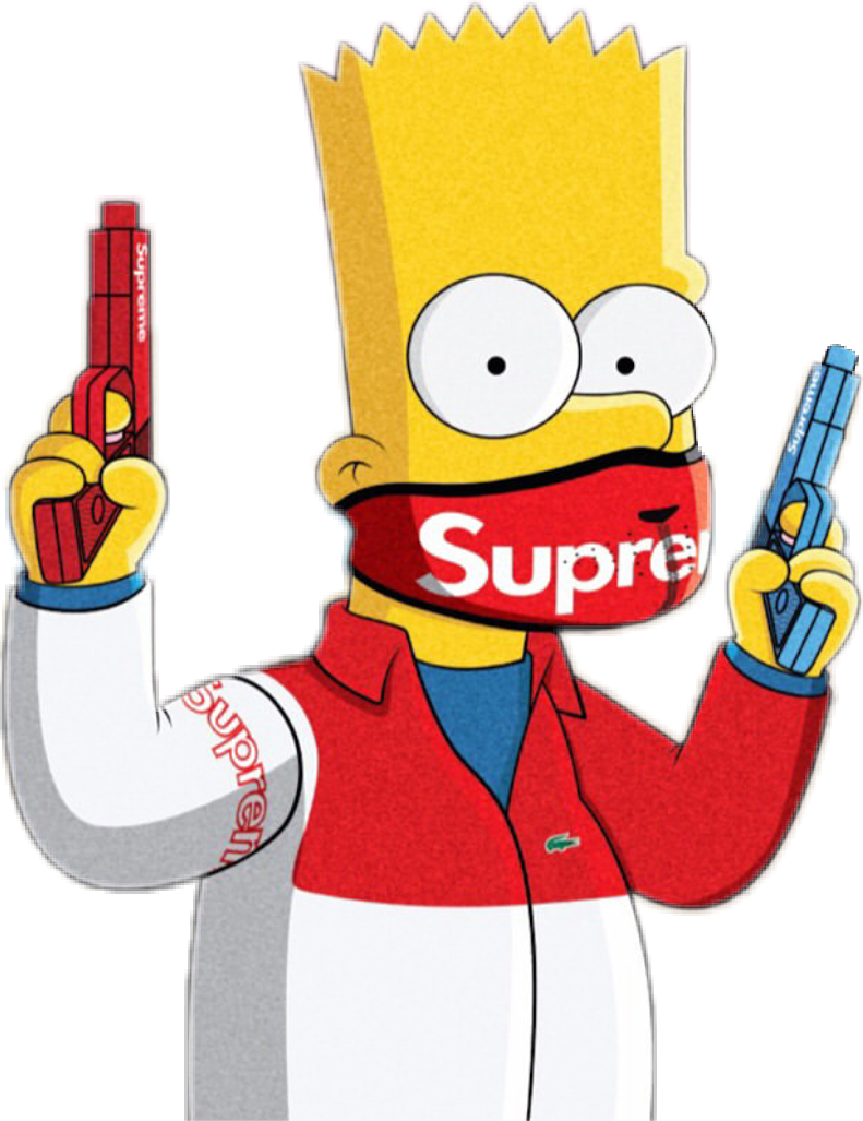 bart simpson simpsons bartsimpson sticker by xxxsupremebart