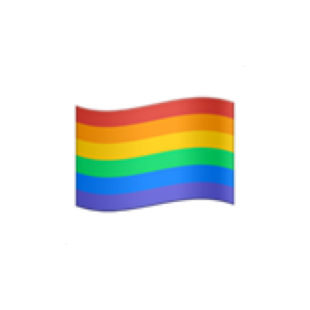 lgbt lgbtqpride pride rainbow flag emoji iphone emojist...