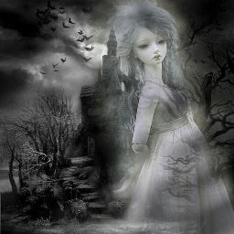 waphauntedhouse blackandwhite hauntedhouse girl gothic