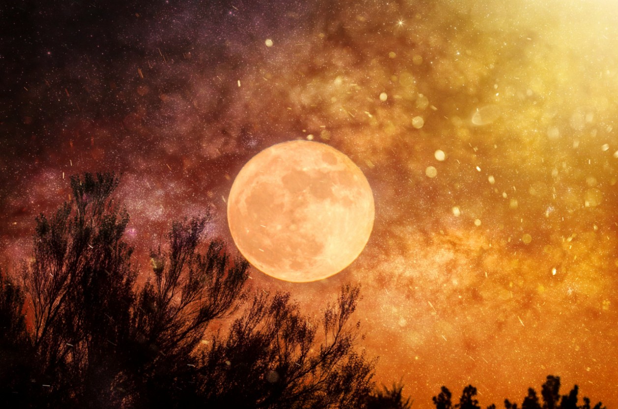 moon galaxy dust overlay doubleexposure blood moon natu...