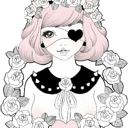 ftegothic cute girly pink flowers freetoedit